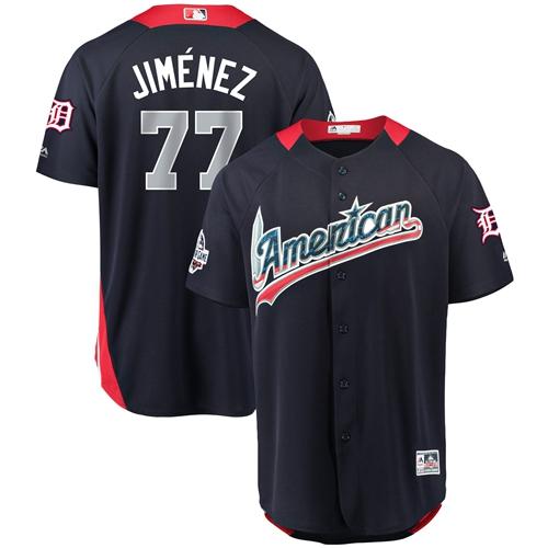 Detroit Tigers #77 Joe Jimenez Navy Blue 2018 All-Star American League Stitched Jersey Men's