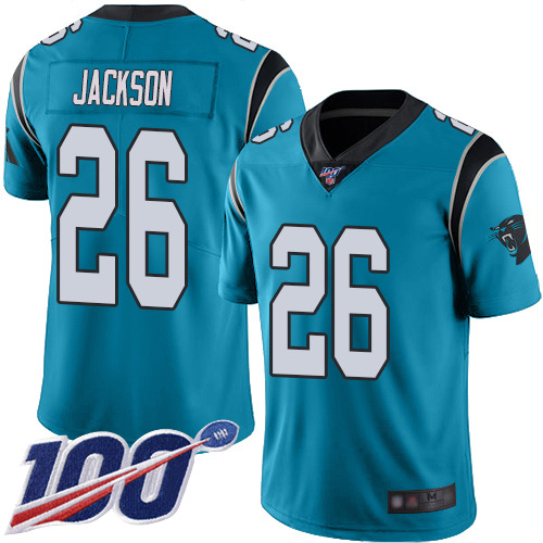 Carolina Panthers #26 Donte Jackson Blue Alternate Men's Stitched 100th Season Vapor Limited Jersey Men's