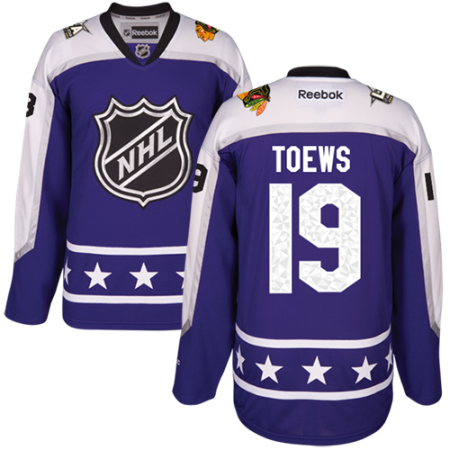 Chicago Blackhawks #19 Jonathan Toews Purple 2017 All-Star Central Division Stitched Jersey Men's
