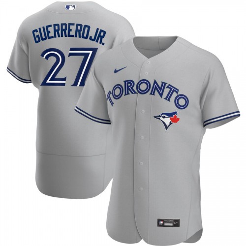 Toronto Toronto Blue Jays #27 Vladimir Guerrero Jr. Men's Gray Road 2020 Authentic Player Jersey Men's