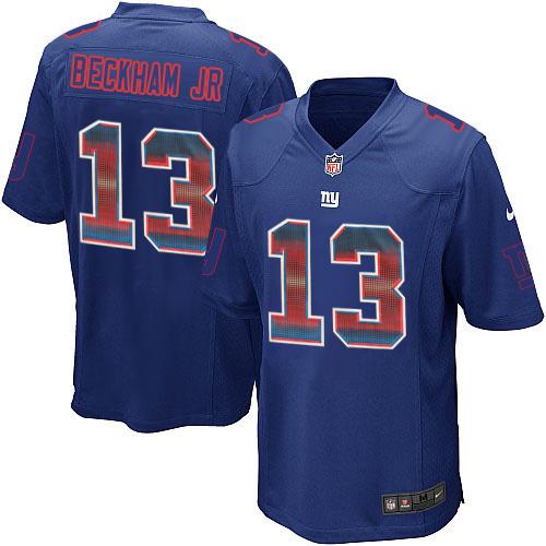 New York Giants #13 Odell Beckham Jr Royal Blue Team Color Men's Stitched Limited Strobe Jersey Men's