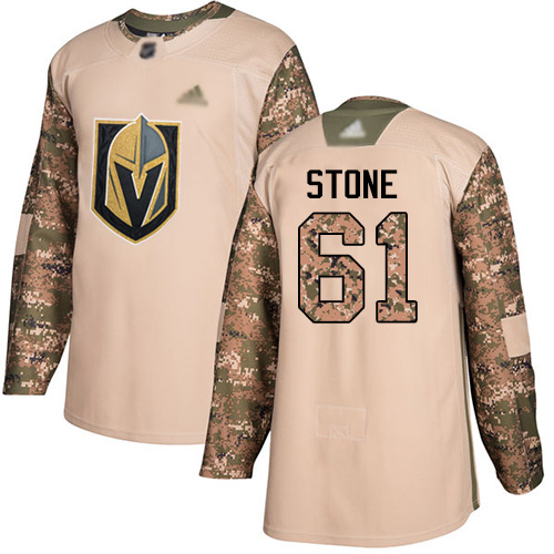 Adidas Golden Vegas Golden Knights #61 Mark Stone Camo Authentic 2017 Veterans Day Stitched Youth Jersey Youth