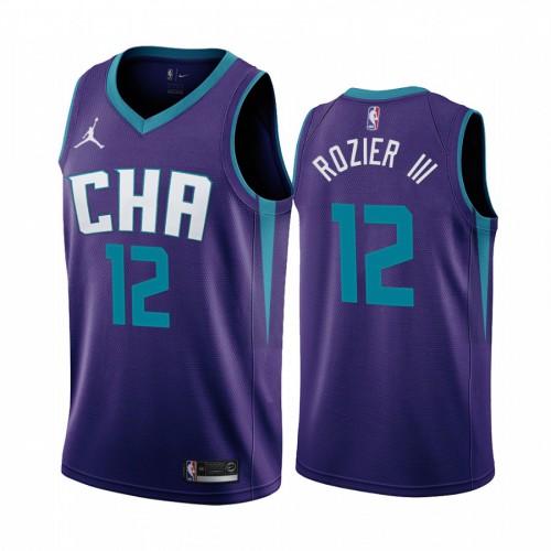 Charlotte Hornets #12 Terry Rozier III Purple 2019-20 Statement Edition Jersey Mens