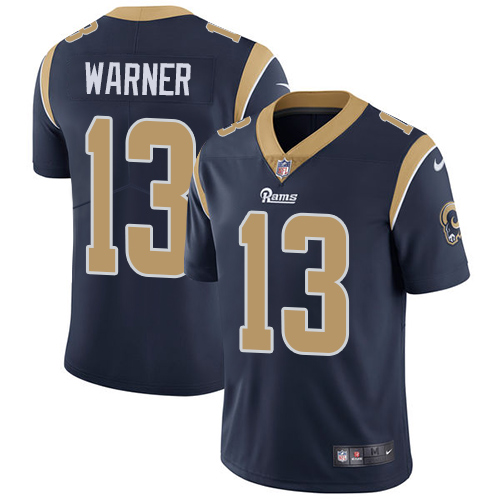 Los Angeles Rams #13 Kurt Warner Navy Blue Team Color Youth Stitched Vapor Untouchable Limited Jersey Youth