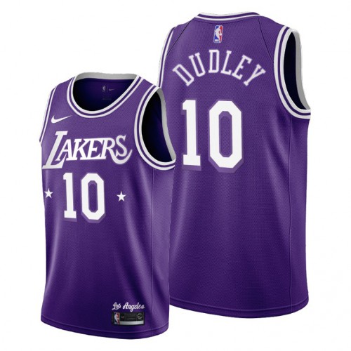 Los Angeles Los Angeles Lakers #10 Jared Dudley Mens 2021-22 City Edition Purple Jersey Mens