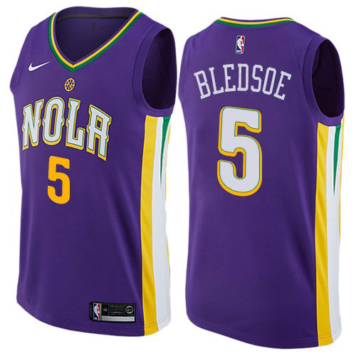 New Orleans Pelicans #5 Eric Bledsoe Purple Youth Swingman City Edition Jersey Youth