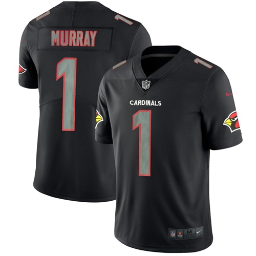 Cardinals #1 Kyler Murray Black Men's Stitched Limited Rush Impact Jersey