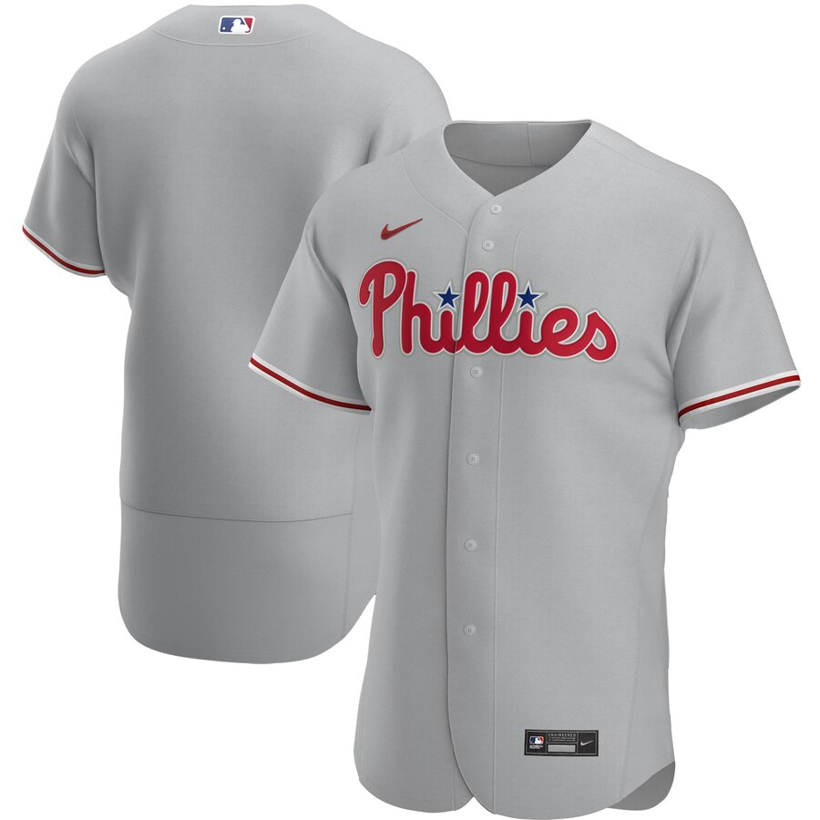 Philadelphia Phillies Men's Gray Road 2020 Authentic Official Team Jersey
