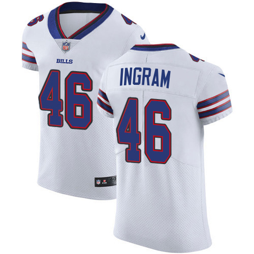 Bills #46 Ja'Marcus Ingram White Men's Stitched Vapor Untouchable Elite Jersey