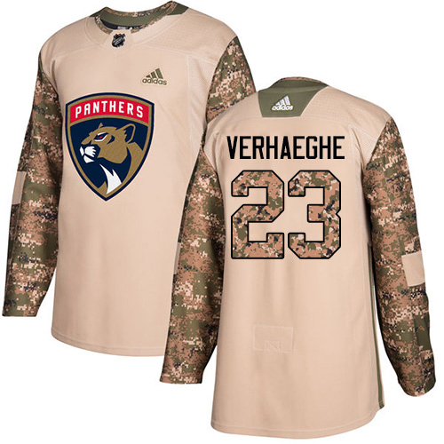 Adidas Panthers #23 Carter Verhaeghe Camo Authentic 2017 Veterans Day Stitched Jersey