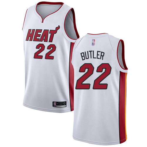 Miami Heat #22 Jimmy Butler White Swingman Association Edition Jersey Mens
