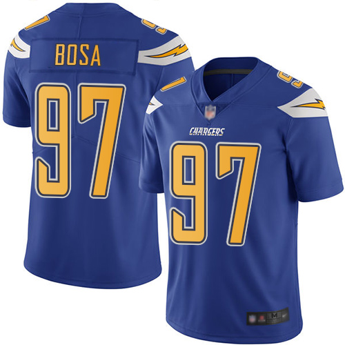 Chargers #97 Joey Bosa Electric Blue Youth Stitched Limited Rush Jersey