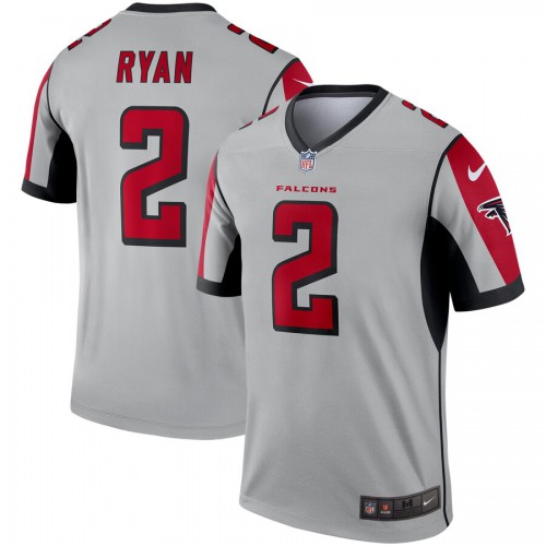 Atlanta Atlanta Falcons #2 Matt Ryan Inverted Legend Jersey Silver Men's