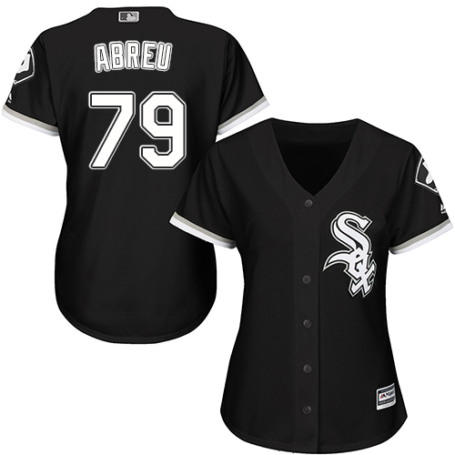 Chicago White Sox #79 Jose Abreu Black Alternate Women's Stitched Jersey Womens