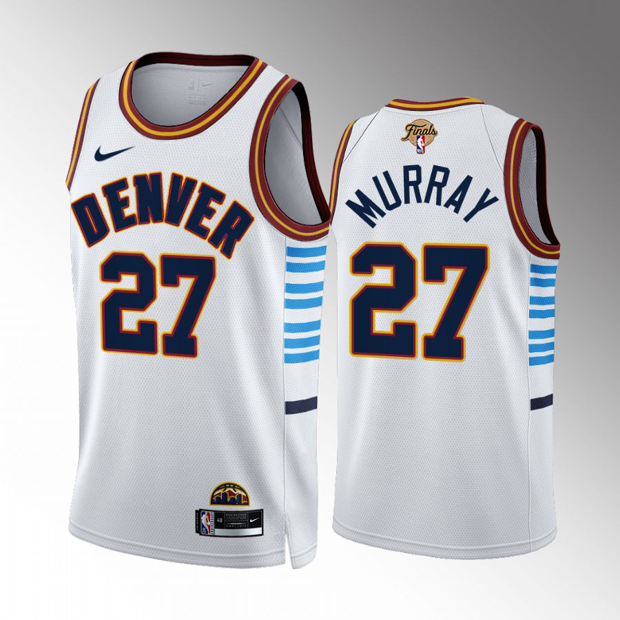 Denver Nuggets #27 Jamal Murray White 2023 Finals Patch City Edition Jersey