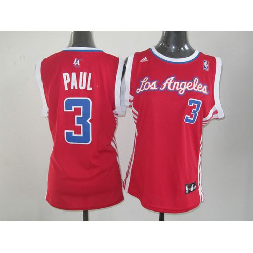 Los Angeles Clippers #3 Chris Paul Red Road Womens Stitched Jersey Womens