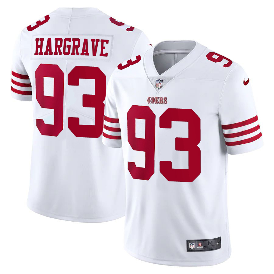 San Francisco 49ers #93 Javon Hargrave White Men's 2022-23 Limited Stitched Vapor Untouchable Jersey