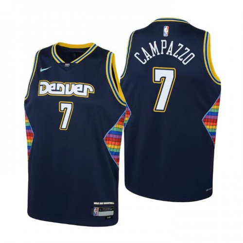Denver Denver Nuggets #7 Facundo Campazzo Youth Navy 2021/22 Swingman Jersey - City Edition Youth