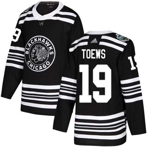 Adidas Chicago Blackhawks #19 Jonathan Toews Black Authentic 2019 Winter Classic Stitched Youth Jersey Youth