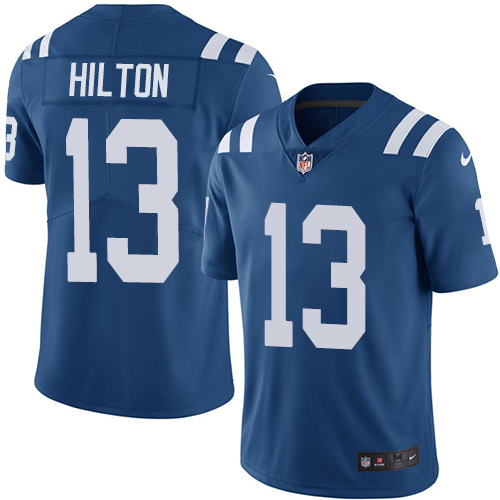 Colts #13 T.Y. Hilton Royal Blue Team Color Men's Stitched Vapor Untouchable Limited Jersey
