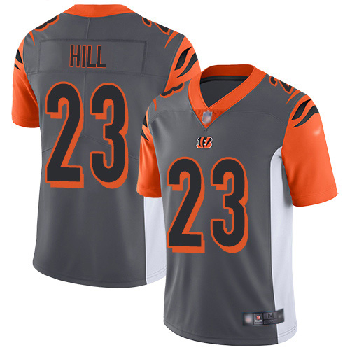 Bengals #23 Daxton Hill Silver Men's Stitched Limited Inverted Legend Jersey