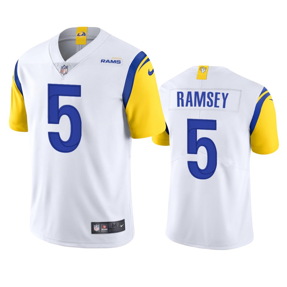 Los Angeles Rams #5 Jalen Ramsey Men's Alternate Vapor Limited Jersey - White