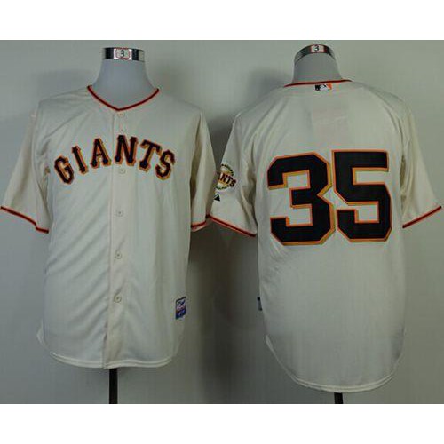 San Francisco Giants #35 Brandon Crawford Cream Cool Base Stitched Jersey Men's