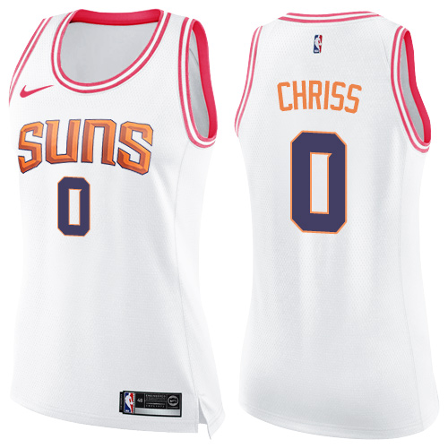 Phoenix Suns #0 Marquese Chriss White/Pink Womens Swingman Fashion Jersey Womens