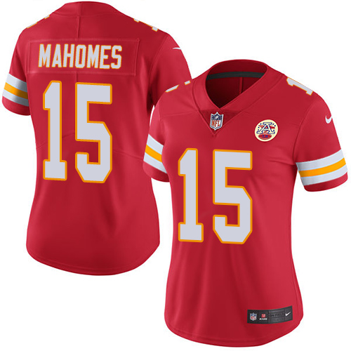 Chiefs #15 Patrick Mahomes Red Team Color Women's Stitched Vapor Untouchable Limited Jersey