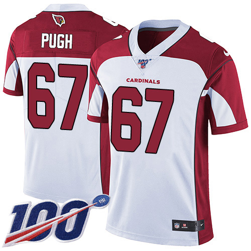 Arizona Cardinals #67 Justin Pugh White Men's Stitched 100th Season Vapor Limited Jersey Men's