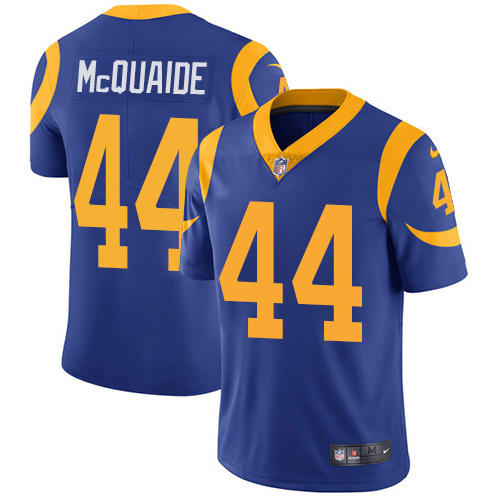 Los Angeles Rams #44 Jacob McQuaide Royal Blue Alternate Men's Stitched Vapor Untouchable Limited Jersey Men's