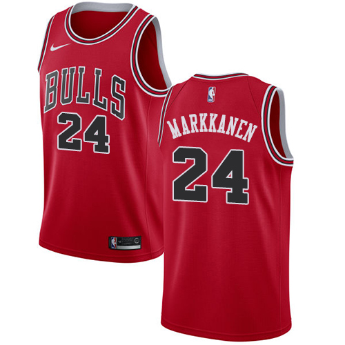 Chicago Bulls #24 Lauri Markkanen Red Youth Swingman Icon Edition Jersey Youth