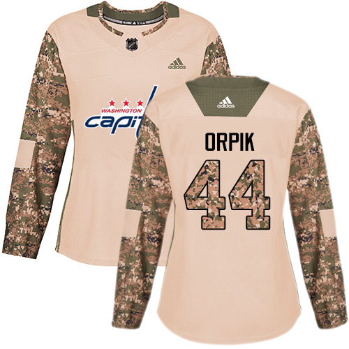 Adidas Washington Capitals #44 Brooks Orpik Camo Authentic 2017 Veterans Day Women's Stitched Jersey Womens