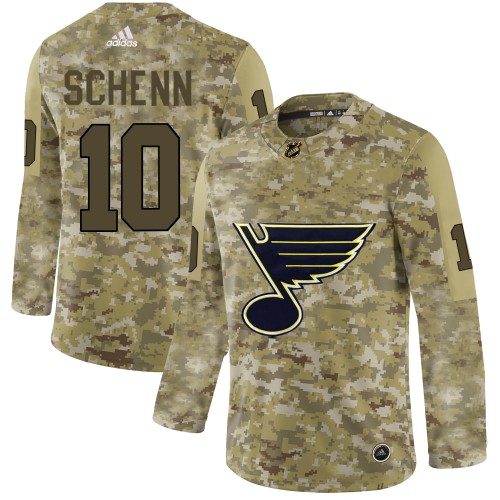 Adidas St. Louis Blues #10 Brayden Schenn Camo Authentic Stitched Jersey Men's