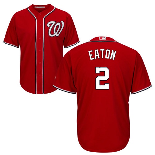 Washington Nationals #2 Adam Eaton Red Cool Base Stitched Youth Jersey Youth