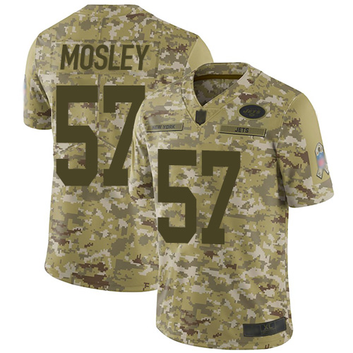 Jets #57 C.J. Mosley Camo Men's Stitched Limited 2018 Salute To Service Jersey