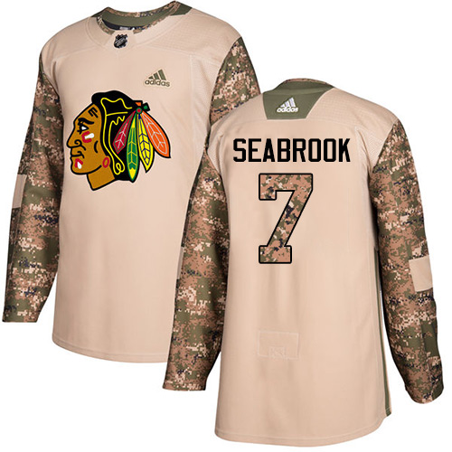 Adidas Chicago Blackhawks #7 Brent Seabrook Camo Authentic 2017 Veterans Day Stitched Jersey Men's