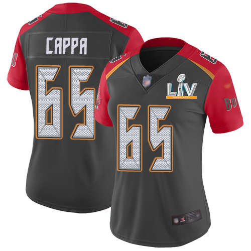 Tampa Bay Buccaneers #65 Alex Cappa Gray Women's Super Bowl LV Bound Stitched Limited Inverted Legend Jersey Womens