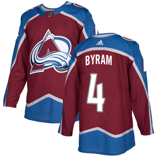 Adidas Colorado Avalanche #4 Bowen Byram Burgundy Home Authentic Stitched Jersey Men's