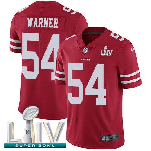 49ers #54 Fred Warner Red Super Bowl LIV 2020 Team Color Youth Stitched Vapor Untouchable Limited Jersey