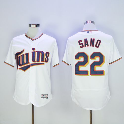 Minnesota Twins #22 Miguel Sano White Flexbase Authentic Collection Stitched Jersey Men's