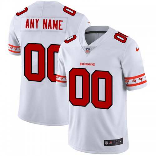 Tampa Bay Buccaneers Custom White Team Logo Vapor Limited Jersey