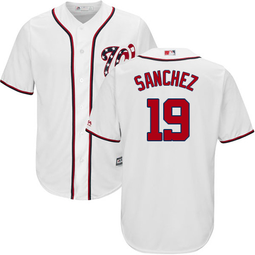 Washington Nationals #19 Anibal Sanchez White New Cool Base Stitched Youth Jersey Youth