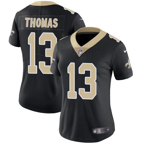 Saints #13 Michael Thomas Black Team Color Women's Stitched Vapor Untouchable Limited Jersey
