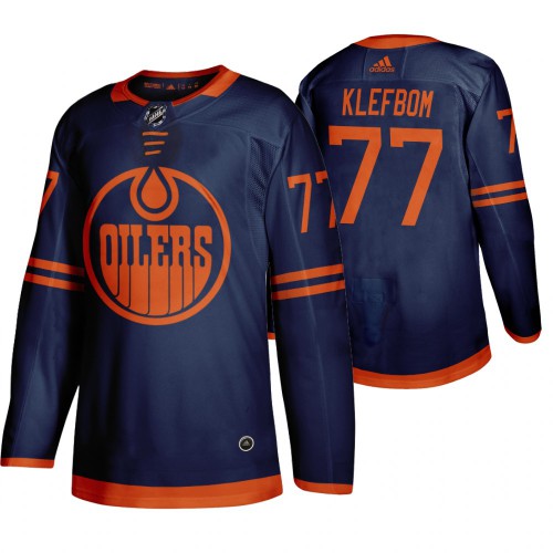 Edmonton Edmonton Oilers #77 Oscar Klefbom Blue 2019-20 Third Alternate Jersey Men's