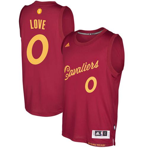 Cleveland Cavaliers #0 Kevin Love Red 2016-2017 Christmas Day Stitched Jersey Mens