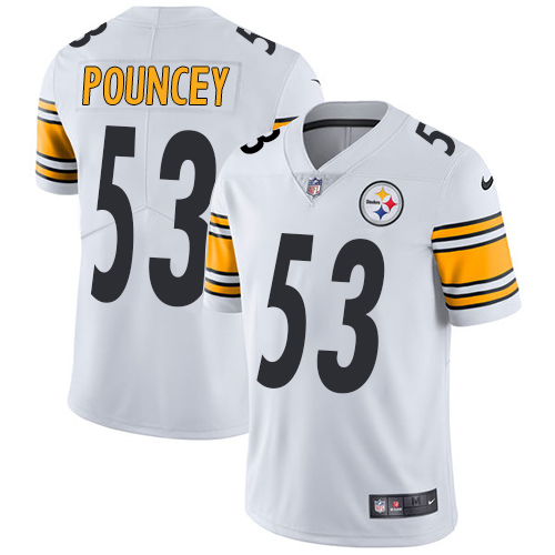 Pittsburgh Steelers #53 Maurkice Pouncey White Men's Stitched Vapor Untouchable Limited Jersey Men's
