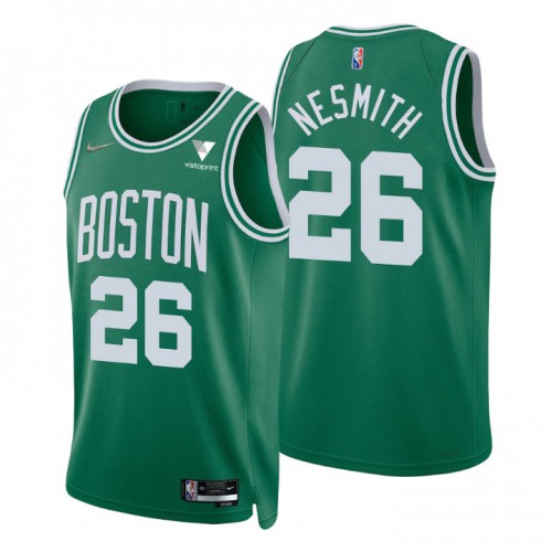 Boston Celtics #26 Aaron Nesmith Green Mens 2021-22 75th Anniversary Diamond Swingman Jersey - Icon Edition Mens