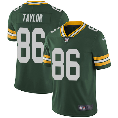 Green Bay Packers #86 Malik Taylor Green Team Color Youth Stitched Vapor Untouchable Limited Jersey Youth