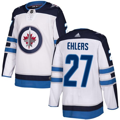 Adidas Winnipeg Jets #27 Nikolaj Ehlers White Road Authentic Stitched Jersey Men's